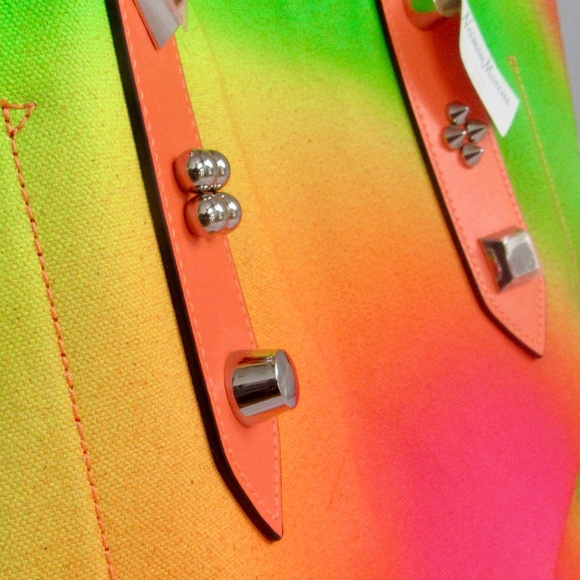 Christian Louboutin Spray Paint Canvas Frangibus Medium TOTE - Picture 7 of 10